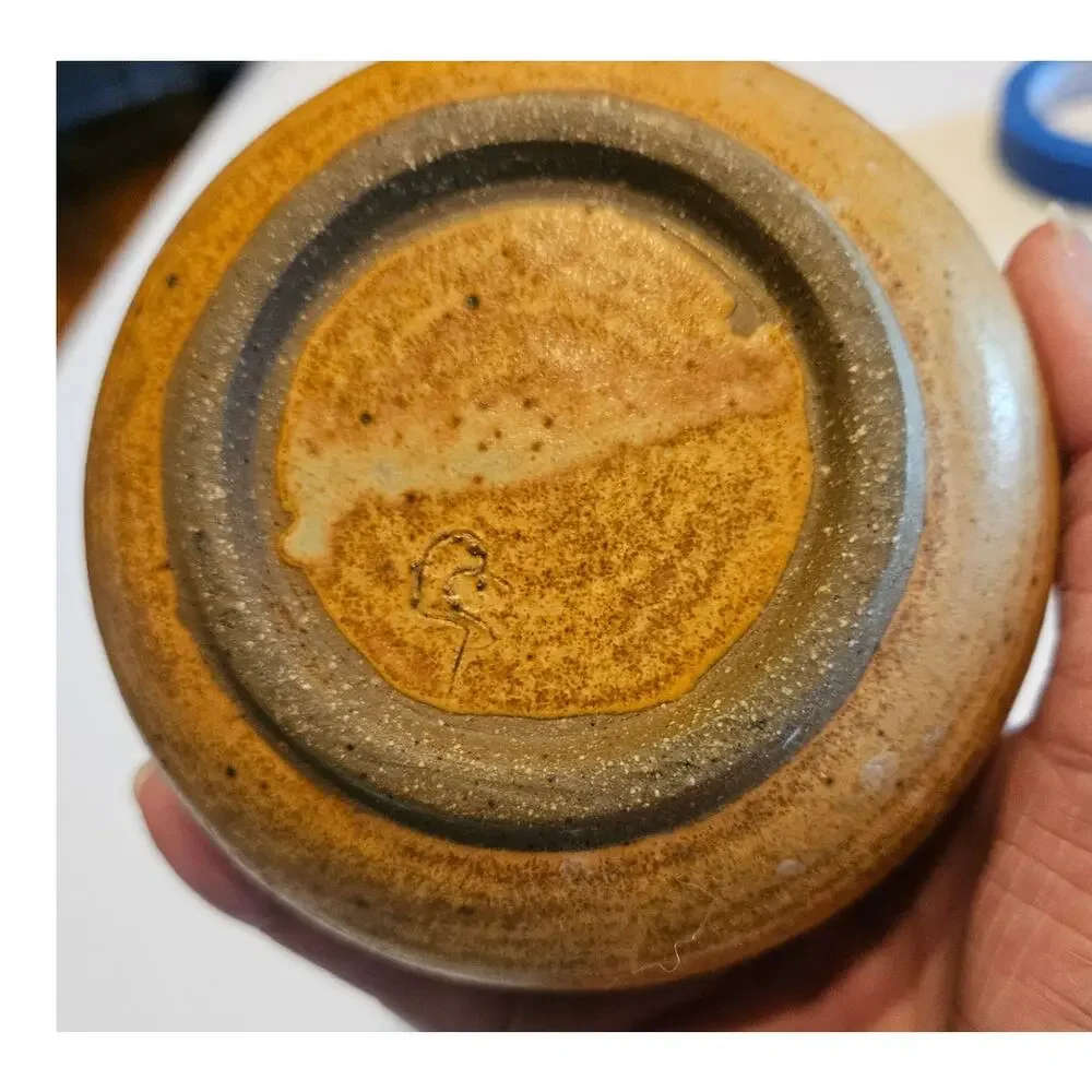 Rustic, earthy glazed, hand thrown Ceramic Pottery Vase 5